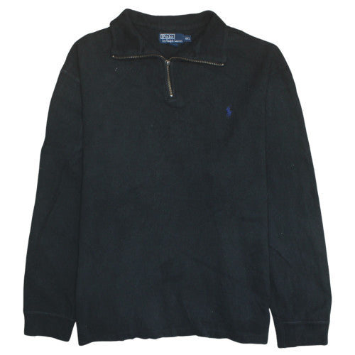 Polo Ralph Lauren Men’s Black 2XL 1/4 Zip Cotton Sweatshirt