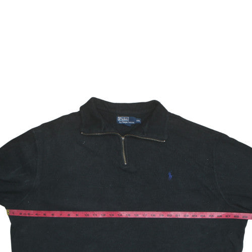 Polo Ralph Lauren Men’s Black 2XL 1/4 Zip Cotton Sweatshirt