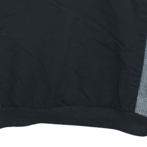 Adidas Mens Black XL 1/2 Zip Hooded Sweatshirt Fleece Hoodie