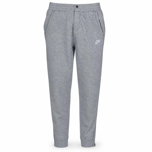 Front view of Nike Men's Grey Cotton Jogger Trousers, size S, Tapered Fit