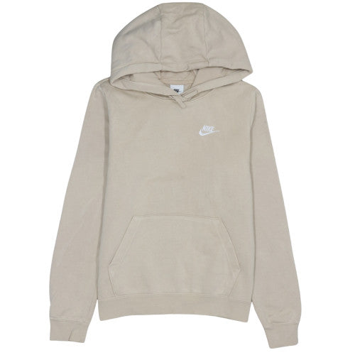 Nike Women Beige Pullover Hoodie Small Hooded Logo Sweatshirt