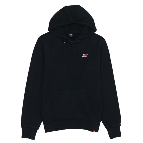 New Balance Mens Black Small Pullover Hoodie Fleece Graphic Logo
