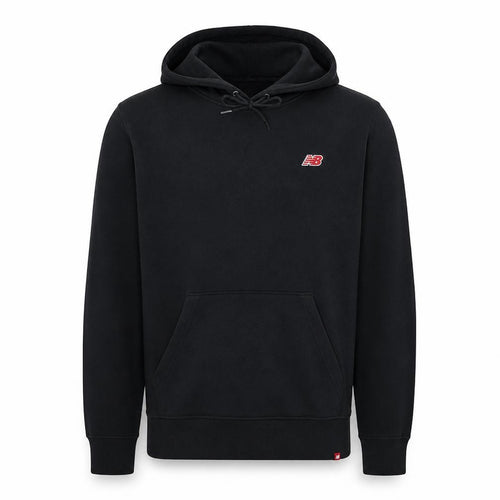 New Balance Mens Black Small Pullover Hoodie Fleece Graphic Logo