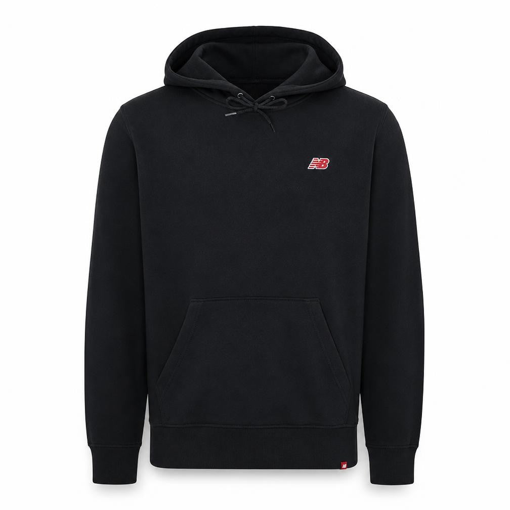 New Balance Mens Black Small Pullover Hoodie Fleece Graphic Logo