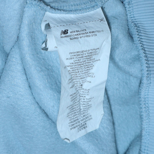 New Balance Womens Blue Small Pullover Sweatshirt Casual Cotton Blend