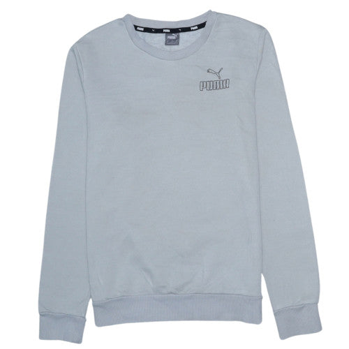 Puma Men's Grey Crew Neck Pullover Sweatshirt Size S
