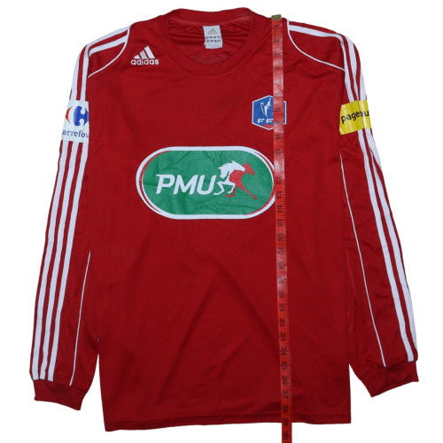 Adidas Men Red Long Sleeve Football Jersey XL Athletic Fit