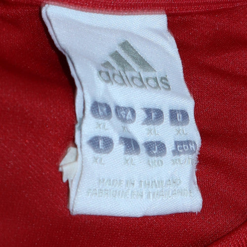 Adidas Men Red Long Sleeve Football Jersey XL Athletic Fit