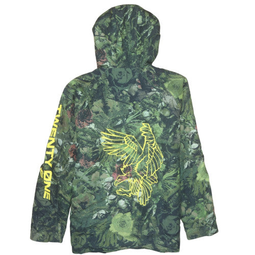 Top Canvas Men’s Green Hooded Camouflage Jacket Size S Limited Edition