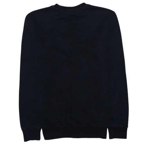 Champion Men's Black Small Crew Neck Pullover Logo Sweatshirt