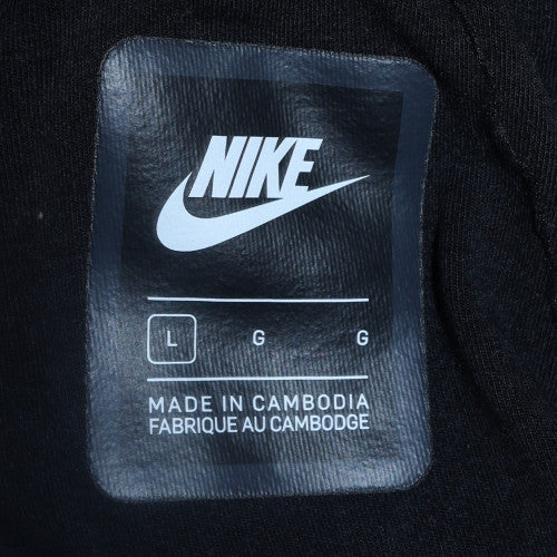 Nike Men's Black Jogger Trousers L Regular Fit Fleece Sweatpants
