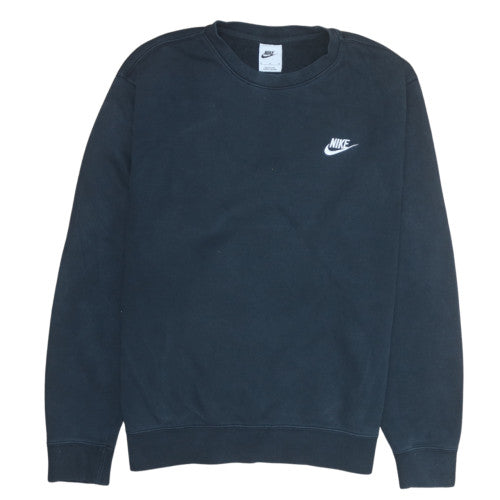 Nike Men Black Crew Neck Fleece Pullover Sweatshirt M