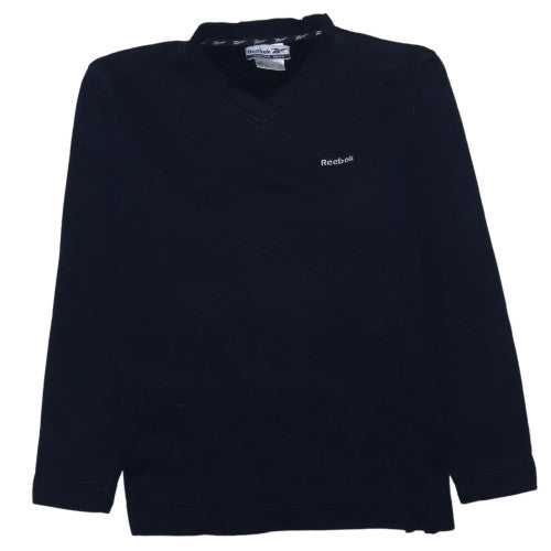 Reebok Unisex Black V-Neck Pullover Sweatshirt S