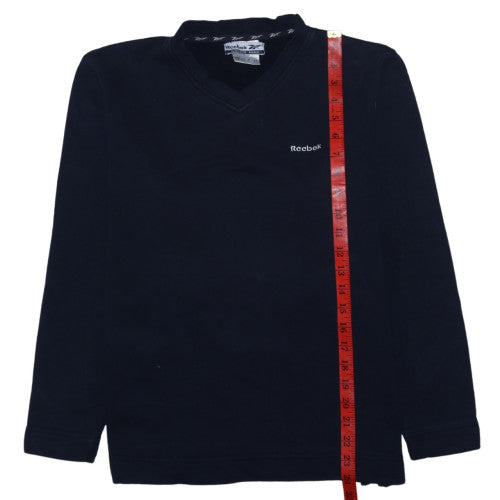 Reebok Unisex Black V-Neck Pullover Sweatshirt S