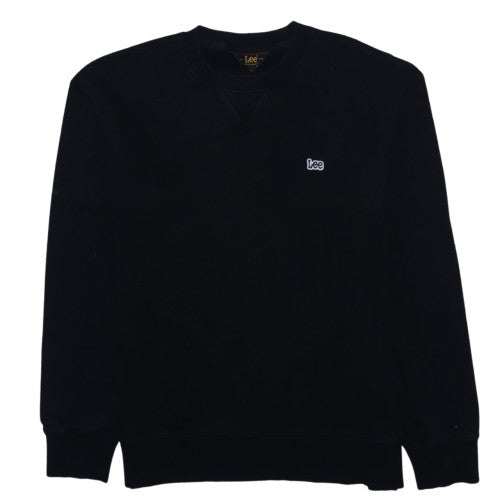 Lee Mens Black Regular Fit Crew Neck Cotton Sweatshirt M