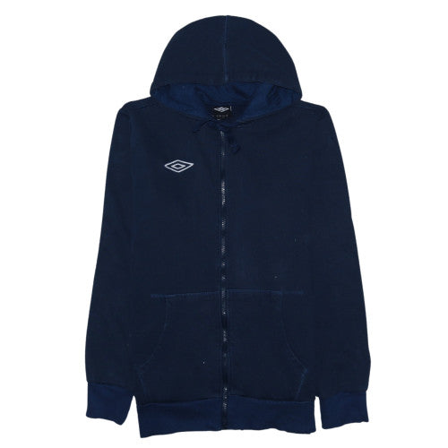 Umbro Men's Blue Full Zip Hooded Sweatshirt L Regular Fit