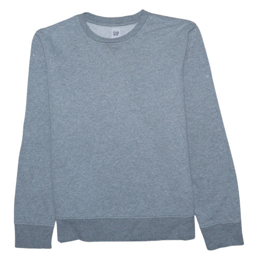 GAP Men's Grey Cotton Blend Crew Neck Pullover Sweatshirt M