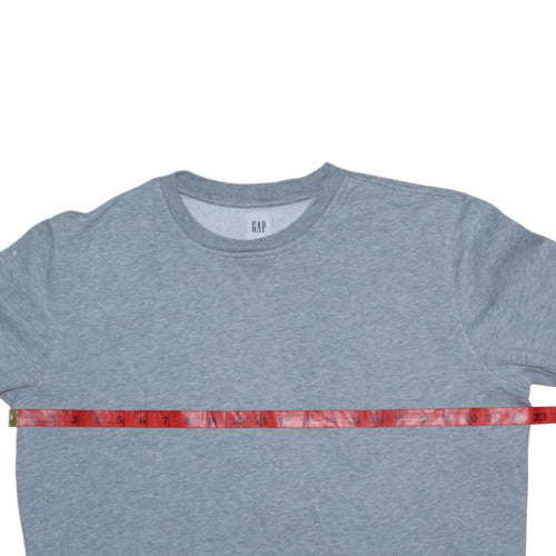 GAP Men's Grey Cotton Blend Crew Neck Pullover Sweatshirt M