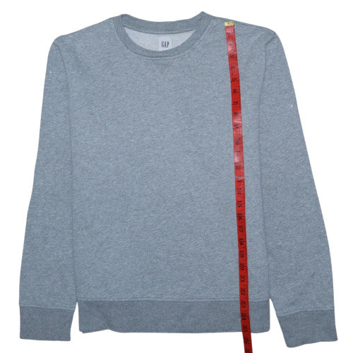 GAP Men's Grey Cotton Blend Crew Neck Pullover Sweatshirt M