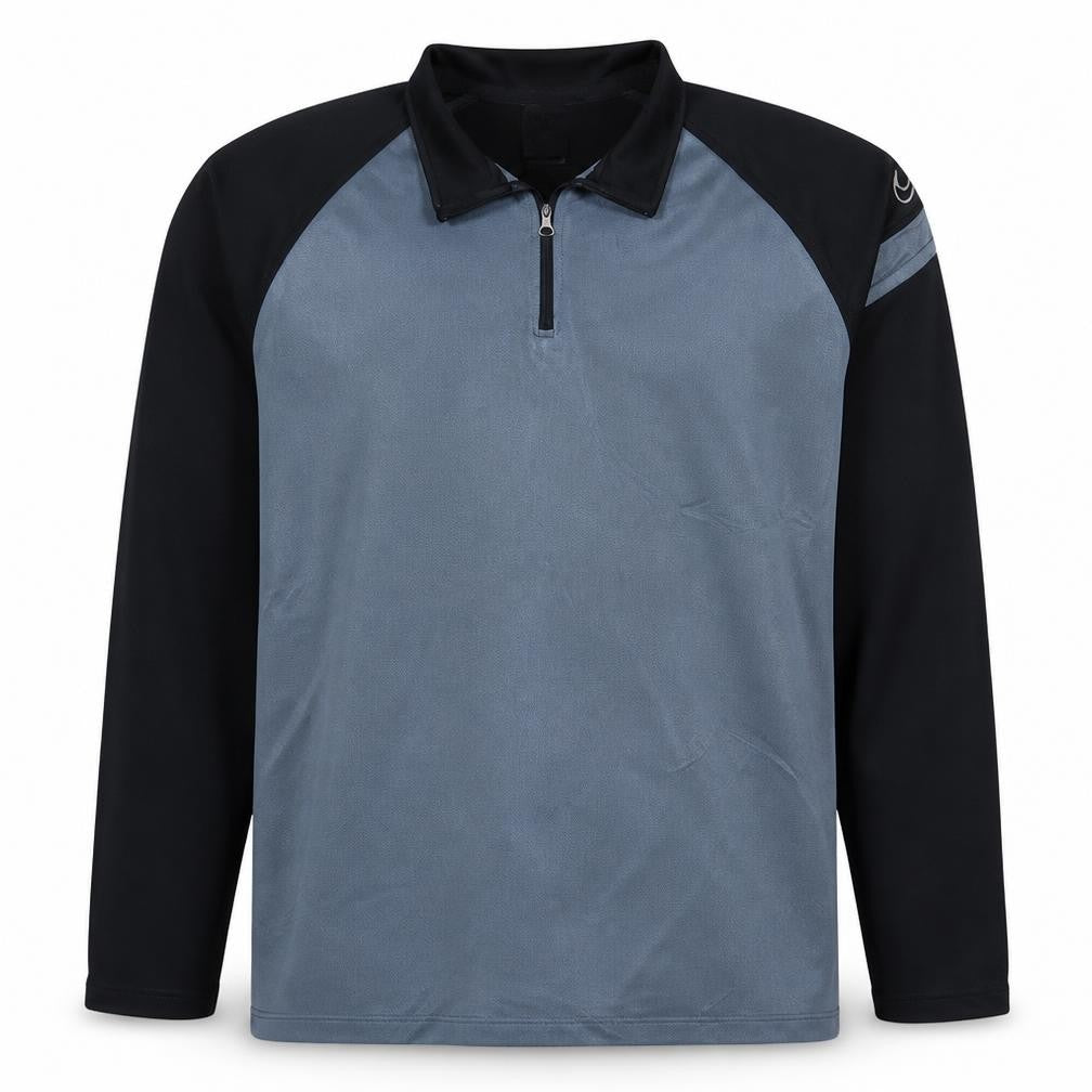 Nike Men's Grey Black Dri-Fit 1/4 Zip Long Sleeve Sweatshirt XL