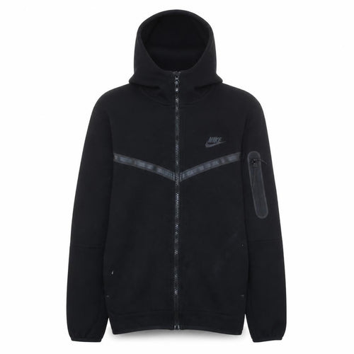 Nike Men's Black Full Zip Hoodie Fleece S Regular Fit