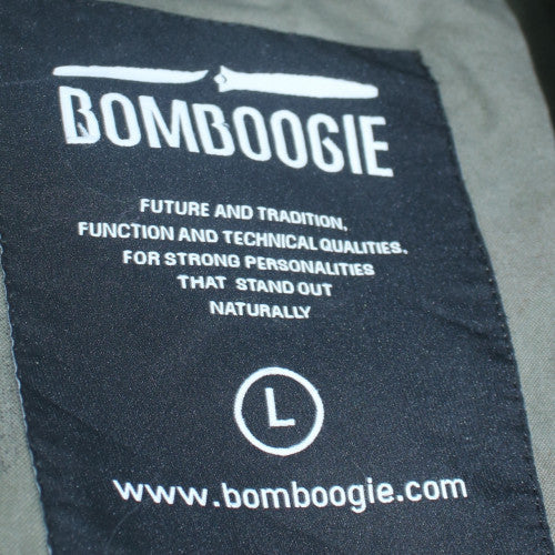 Bomboogie Men's Green Camouflage Bomber Jacket Size L Cotton Military Style