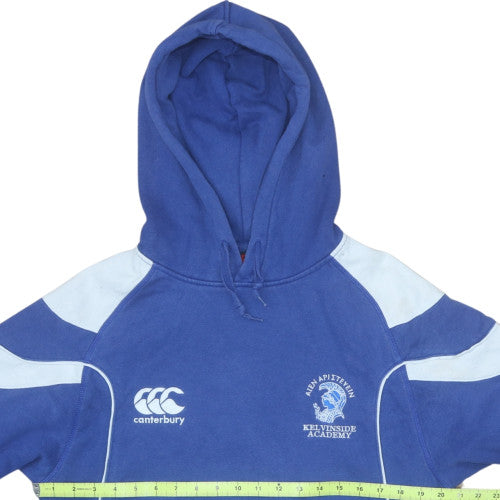 Canterbury Men’s Blue Pullover Rugby Hoodie Size S Kelvinside Academy