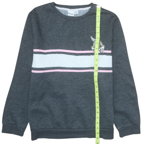 Disney Women Grey Thumper Sweatshirt UK 14/16 Pullover Casual