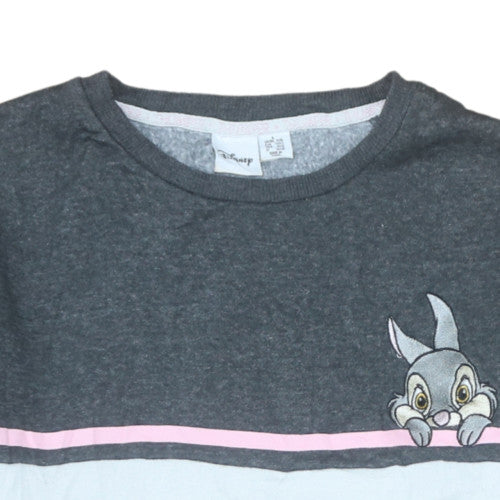 Disney Women Grey Thumper Sweatshirt UK 14/16 Pullover Casual