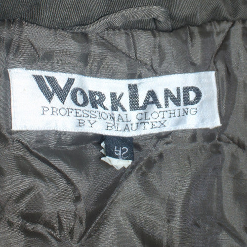 Workland Men's Green Military Jacket Size 42 Padded Polyester Cotton