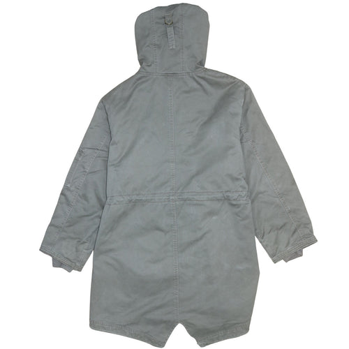 Next Women’s Green Hooded Parka Coat Size 18 Lined Quilted Long