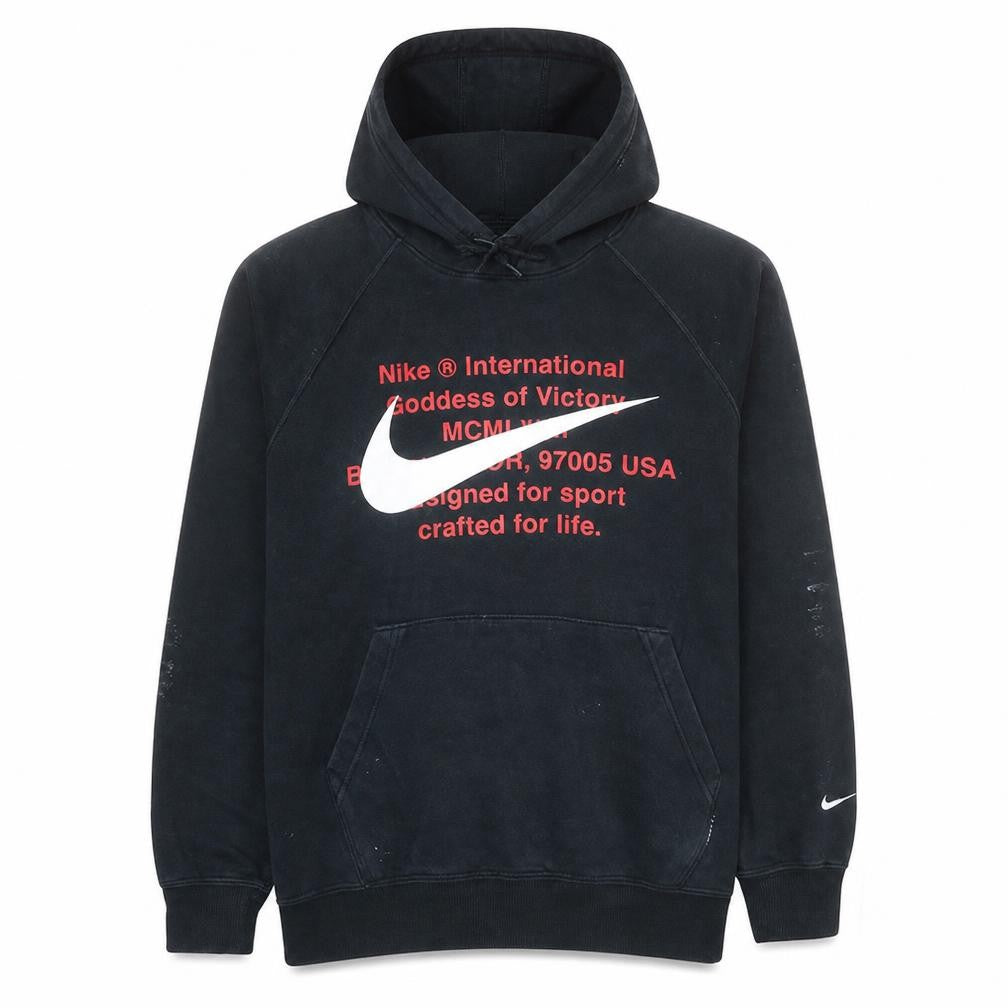 Nike Men's Black Pullover Fleece Hoodie L Sports Graphic