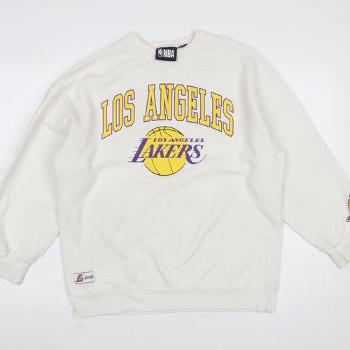 NBA Los Angeles Lakers White XS Sweatshirt Women Relaxed Fit