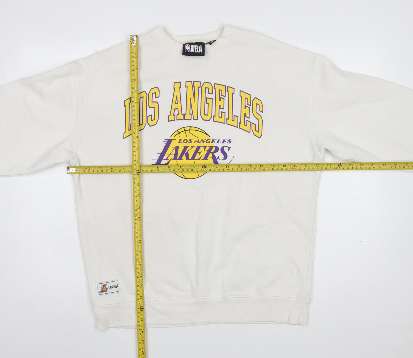 NBA Los Angeles Lakers White XS Sweatshirt Women Relaxed Fit