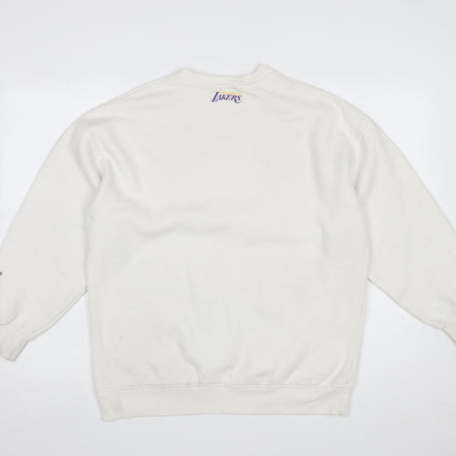 NBA Los Angeles Lakers White XS Sweatshirt Women Relaxed Fit