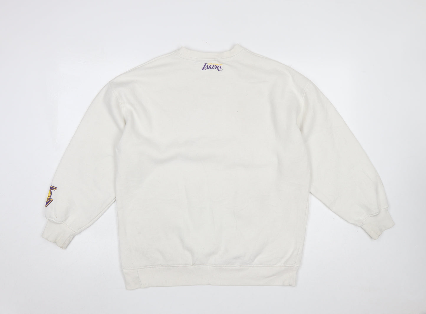 NBA Los Angeles Lakers White XS Sweatshirt Women Relaxed Fit