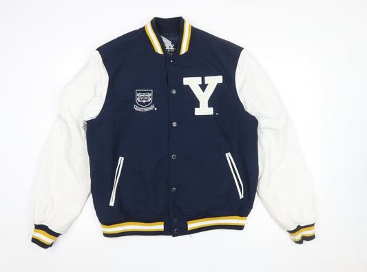 Pull&Bear Men Blue Varsity Jacket Yale University L