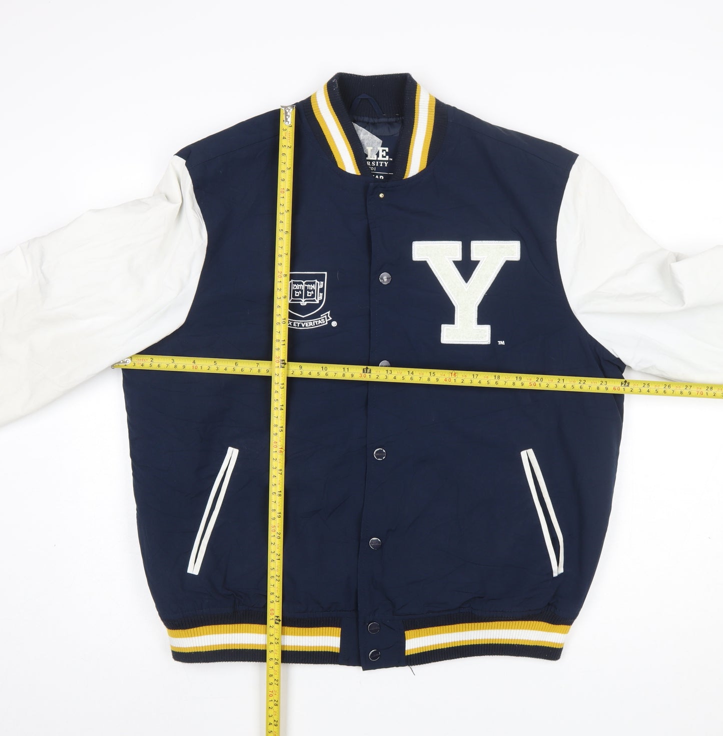 Pull&Bear Men Blue Varsity Jacket Yale University L