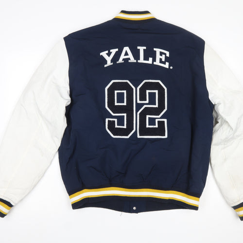Pull&Bear Men Blue Varsity Jacket Yale University L