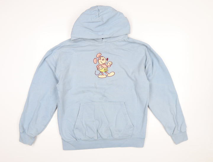 Disney Mickey Mouse Blue Hoodie Women M Pullover Casual Cotton