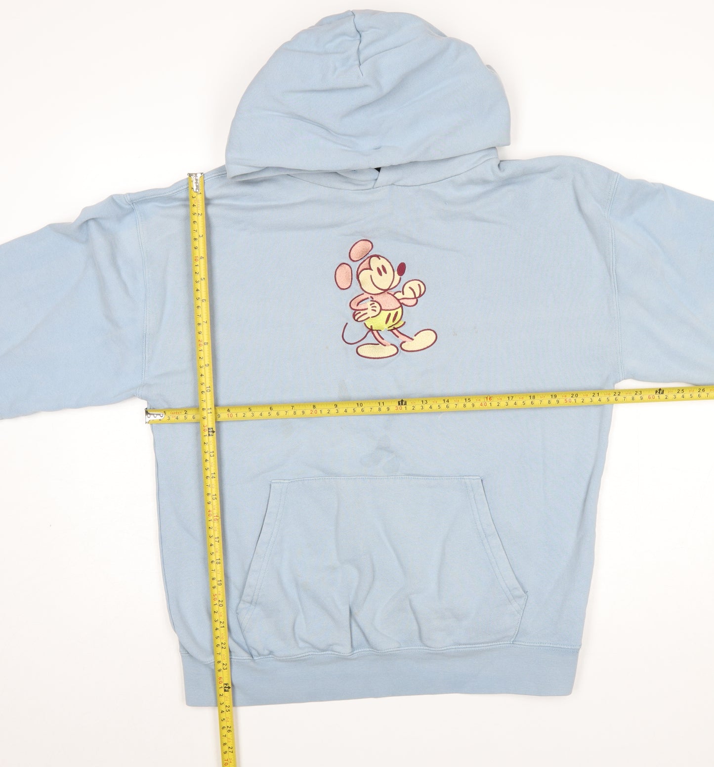 Disney Mickey Mouse Blue Hoodie Women M Pullover Casual Cotton