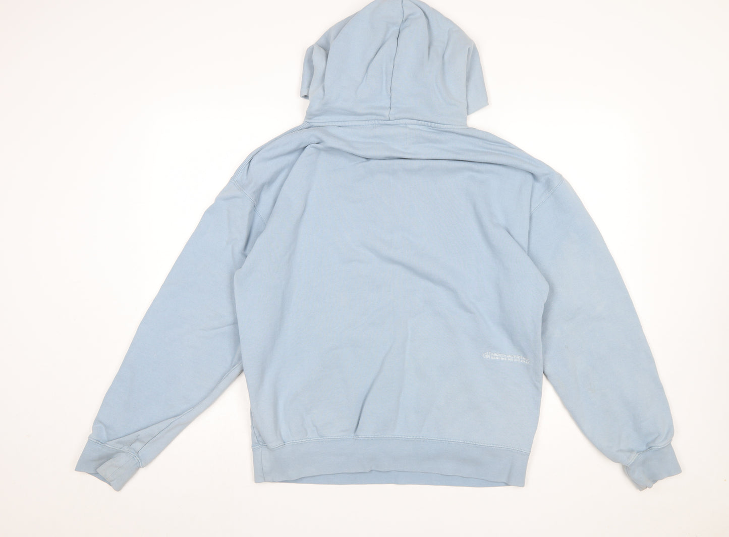 Disney Mickey Mouse Blue Hoodie Women M Pullover Casual Cotton