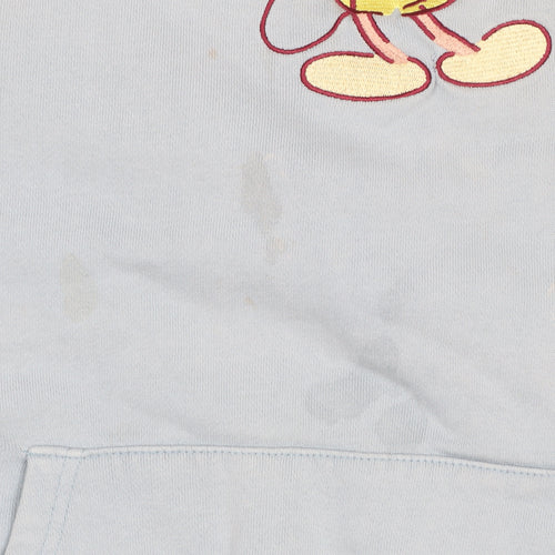 Disney Mickey Mouse Blue Hoodie Women M Pullover Casual Cotton