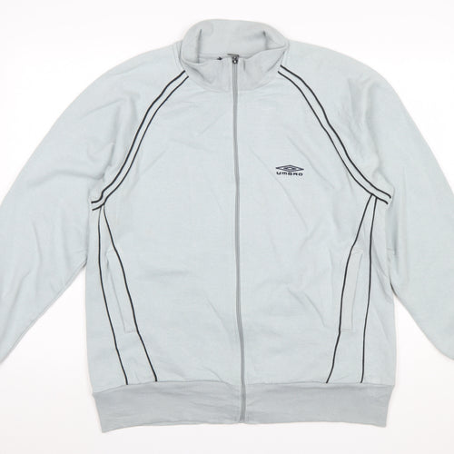 Umbro Men's Grey Full Zip Sweatshirt Jacket M Sportswear