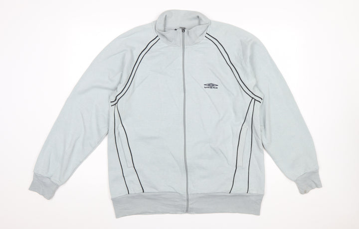 Umbro Men's Grey Full Zip Sweatshirt Jacket M Sportswear