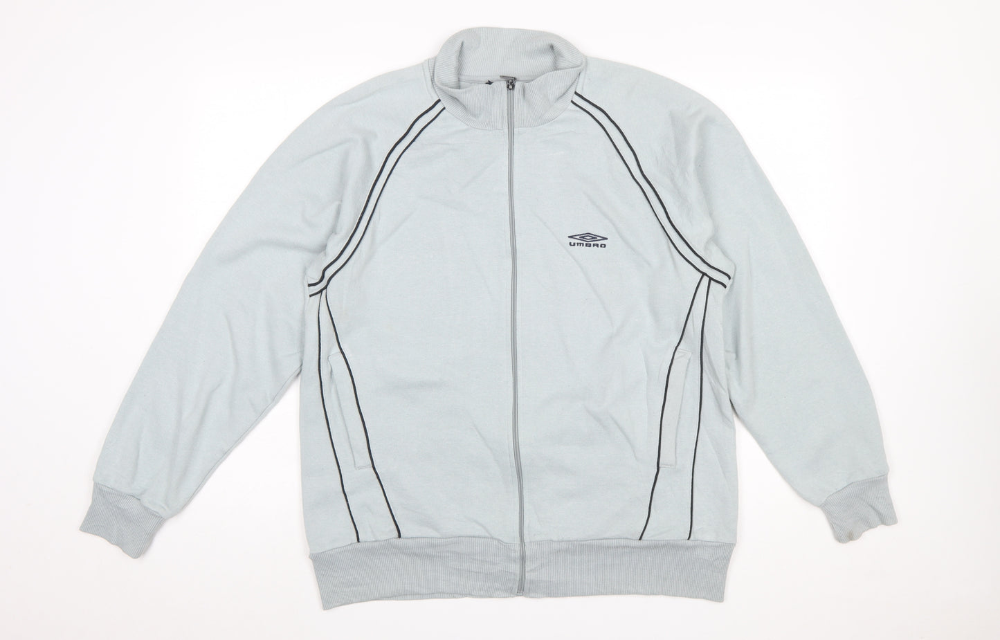 Umbro Men's Grey Full Zip Sweatshirt Jacket M Sportswear