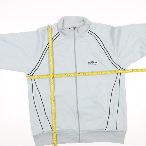 Umbro Men's Grey Full Zip Sweatshirt Jacket M Sportswear