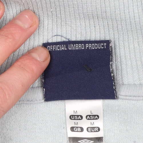 Umbro Men's Grey Full Zip Sweatshirt Jacket M Sportswear