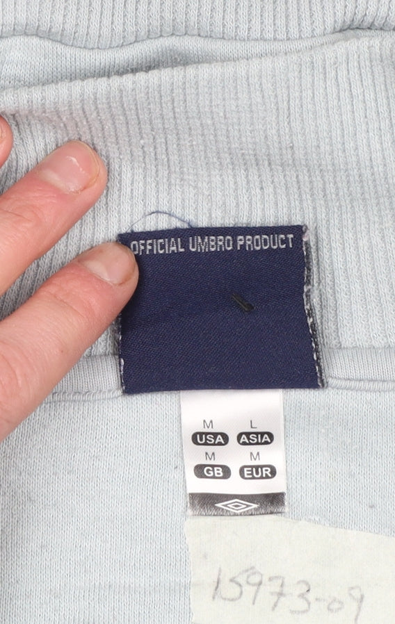 Umbro Men's Grey Full Zip Sweatshirt Jacket M Sportswear