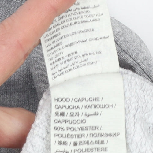 Superdry Womens Grey Pullover Hoodie Size L Vintage Logo Print